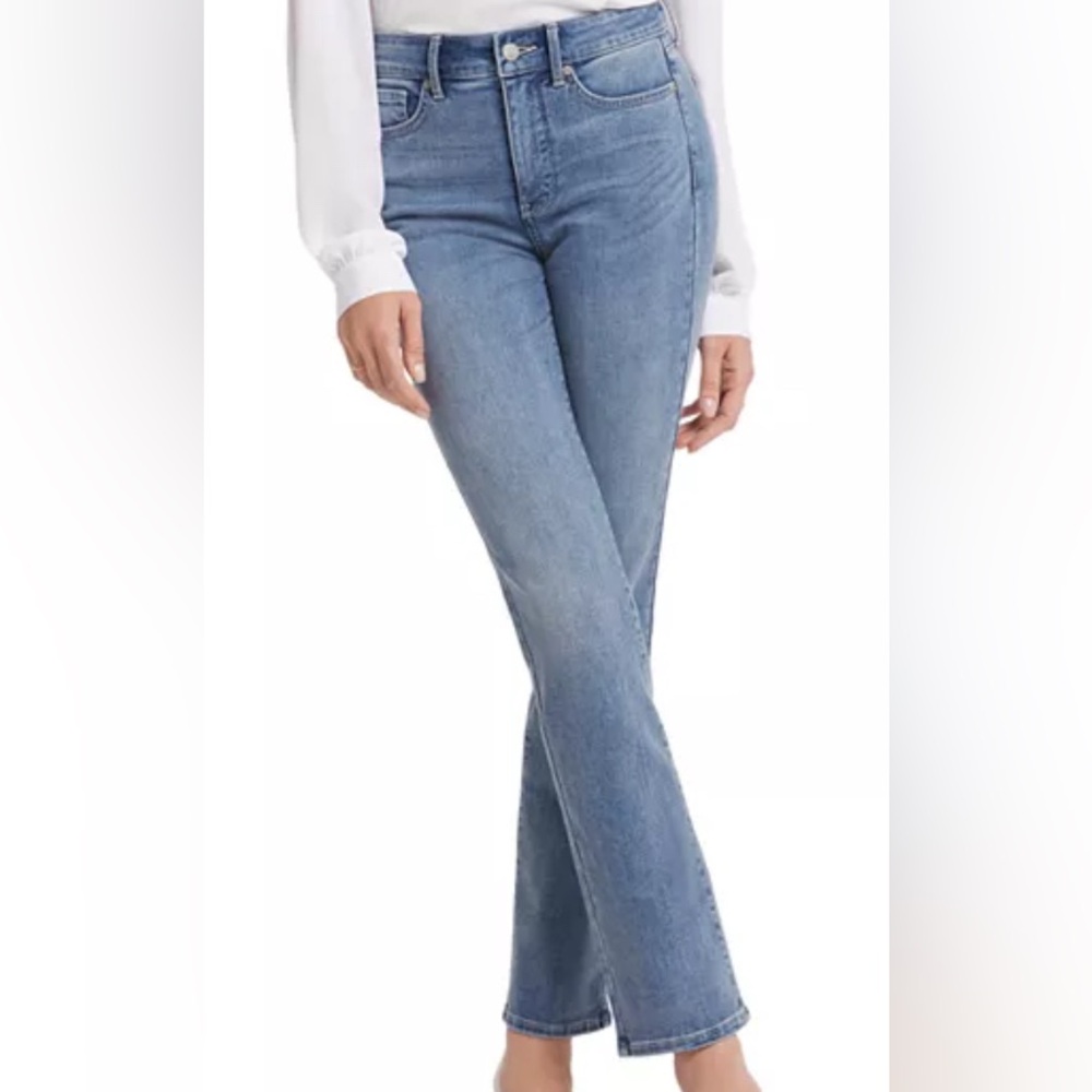 🩵 NYDJ High Rise Straight Denim Jeans Size 6 in Hayden Valley EUC!!!